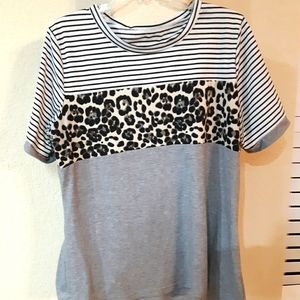 Cheetah striped shirt